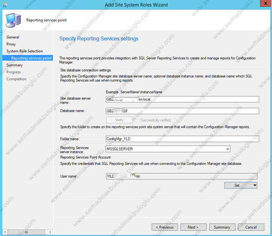reporting services server instance blank sccm