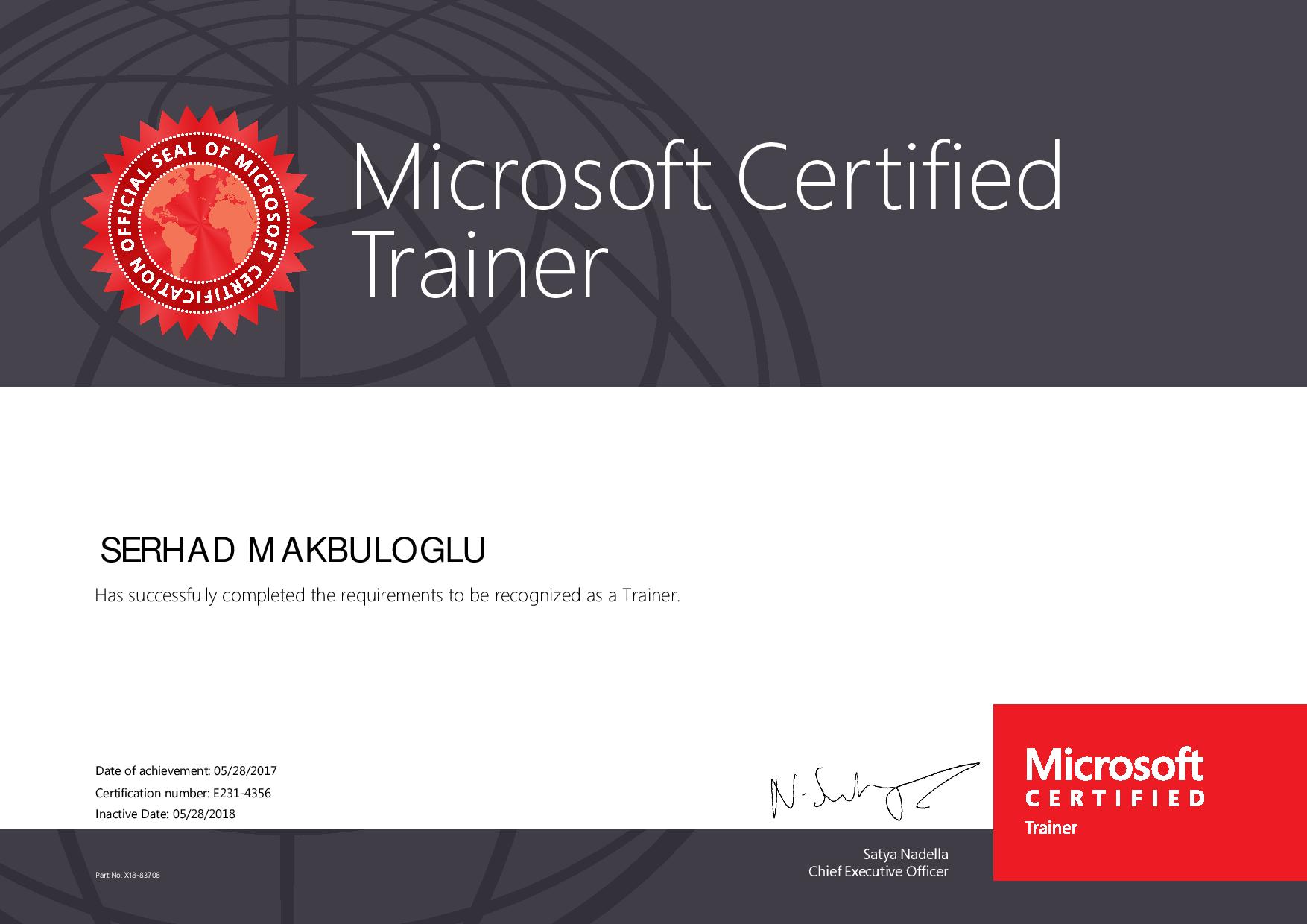 microsoft certified trainer october 26 1996